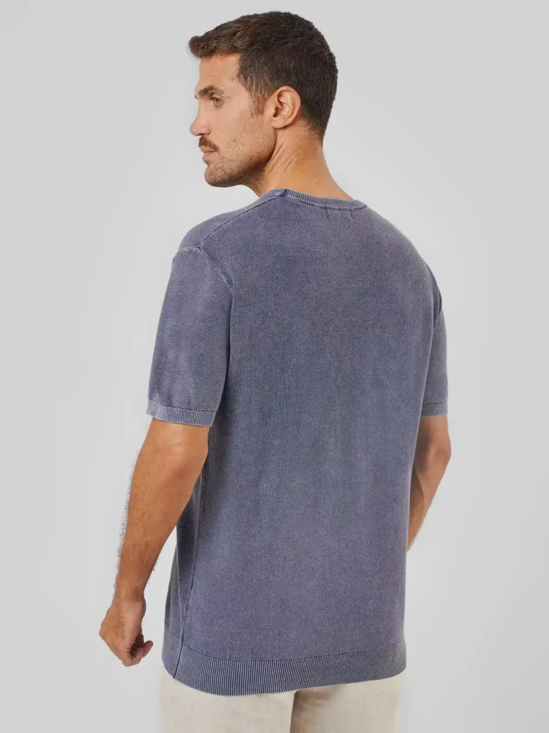 POLERA HOMBRE SPAVALDI ALGODÓN CUELLO REDONDO TEXTURA - 2