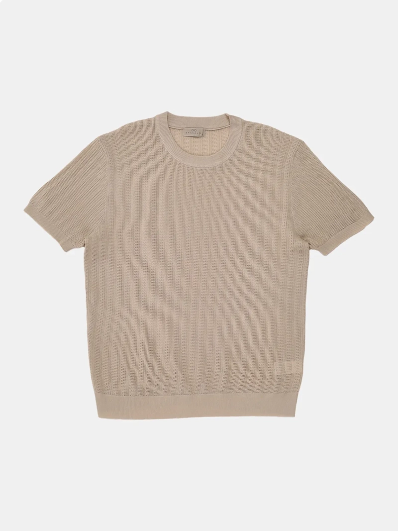POLERA HOMBRE SPAVALDI CUELLO REDONDO TEXTURA - 1