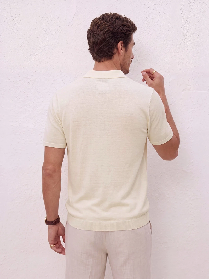 POLERA HOMBRE SPAVALDI LINO CUELLO CAMISERO - 2