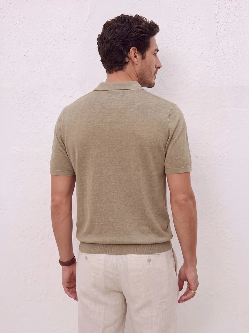POLERA HOMBRE SPAVALDI LINO CUELLO CAMISERO - 2