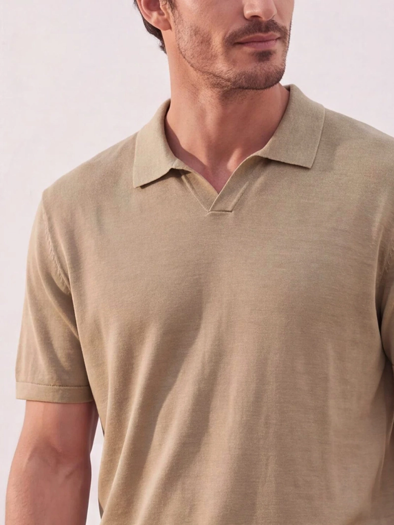 POLERA HOMBRE SPAVALDI LINO CUELLO CAMISERO - 3