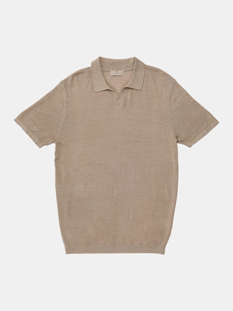 POLERA HOMBRE SPAVALDI LINO CUELLO CAMISERO - 1