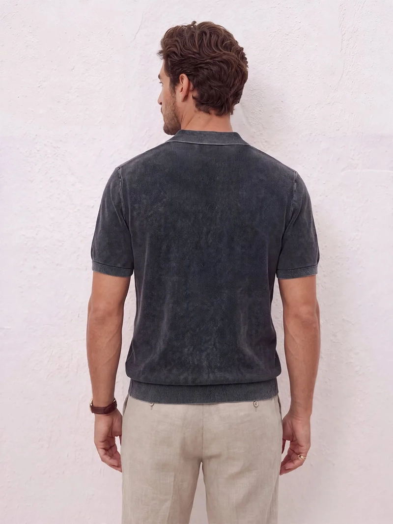 POLERA HOMBRE SPAVALDI ALGODÓN CUELLO CAMISERO - 2