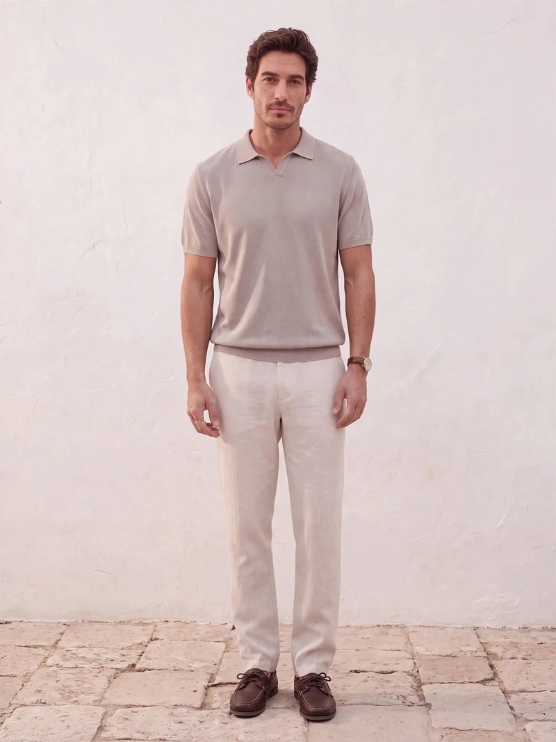 POLERA HOMBRE SPAVALDI ALGODÓN CUELLO CAMISERO - 4