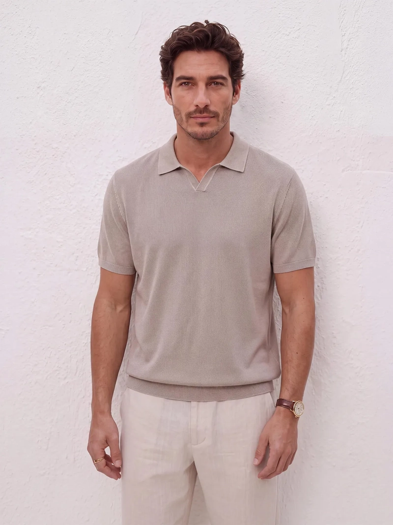 POLERA HOMBRE SPAVALDI ALGODÓN CUELLO CAMISERO - 1
