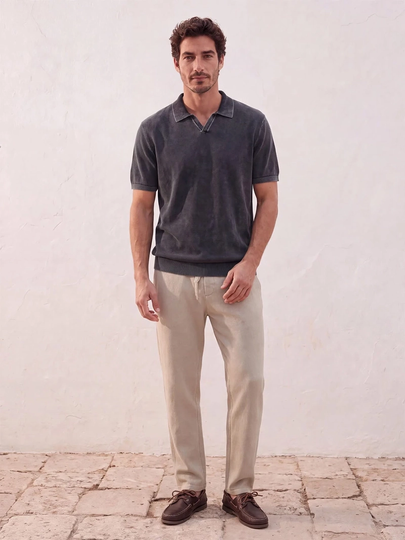 POLERA HOMBRE SPAVALDI ALGODÓN CUELLO CAMISERO - 4