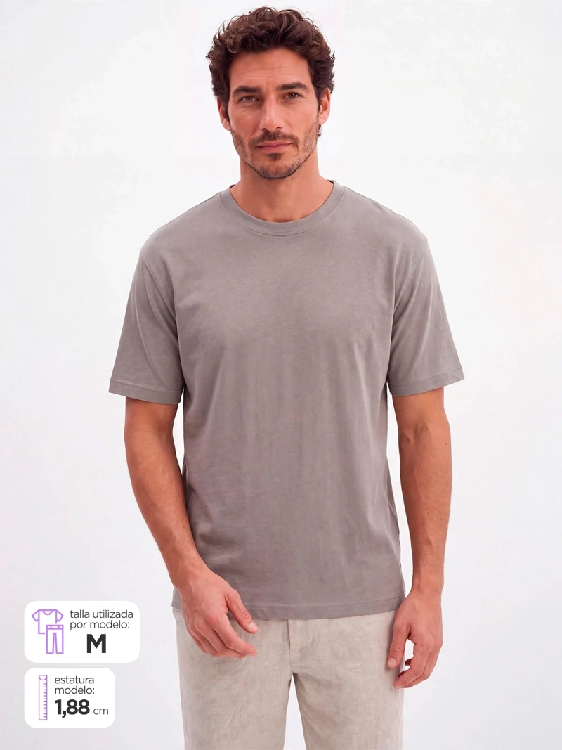 POLERA HOMBRE SPAVALDI ALGODÓN MANGA CORTA