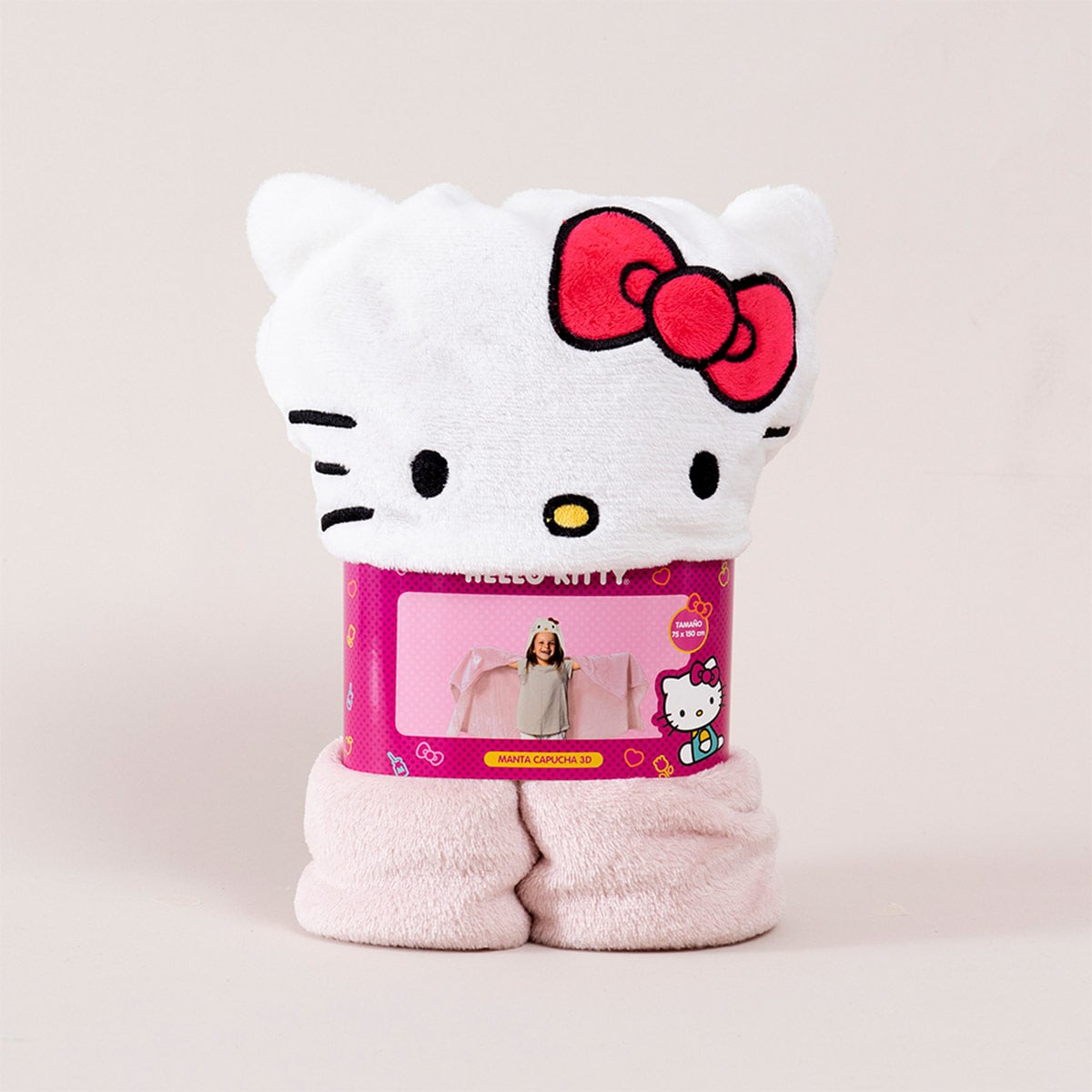MANTA CAPUCHA HELLO KITTY 3D 70X150 KITTY - 3
