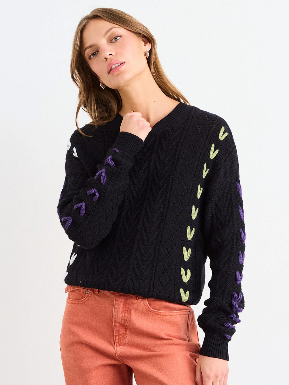 SWEATER MUJER IO CORDÓN ENTRELAZADO - 3
