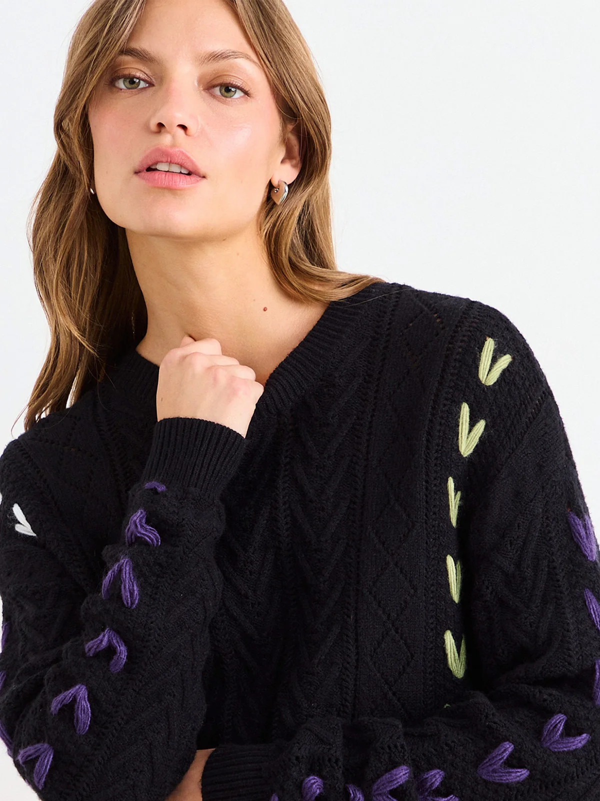 SWEATER MUJER IO CORDÓN ENTRELAZADO - 5