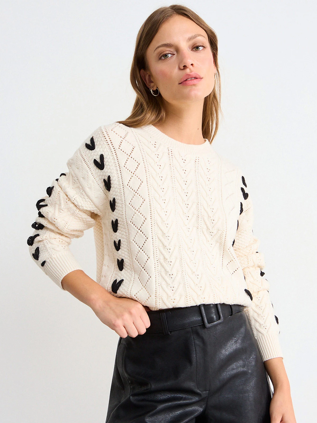 SWEATER MUJER IO CORDÓN ENTRELAZADO - 3