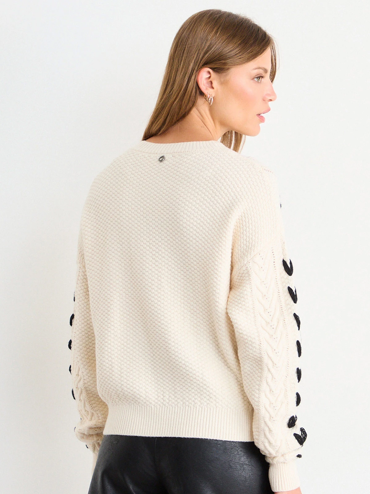 SWEATER MUJER IO CORDÓN ENTRELAZADO - 4