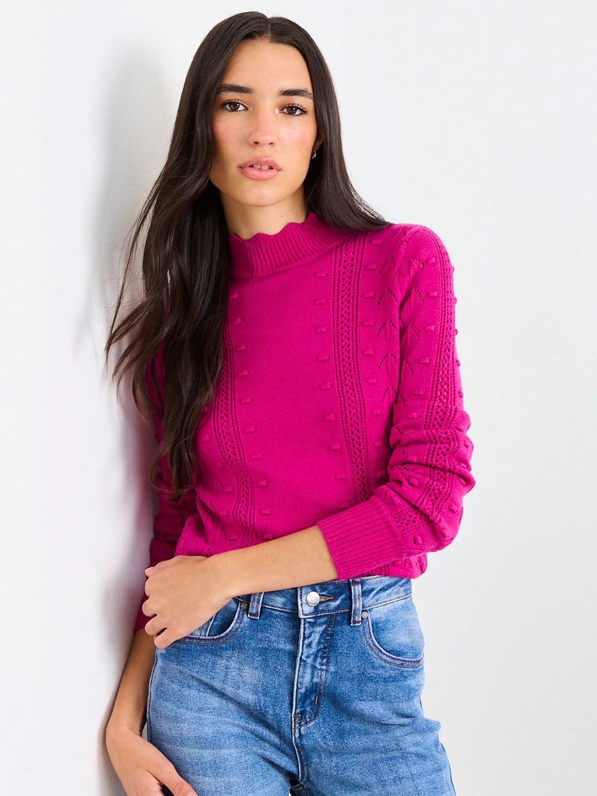 SWEATER MUJER IO CUELLO NUBE BÁSICO - 3