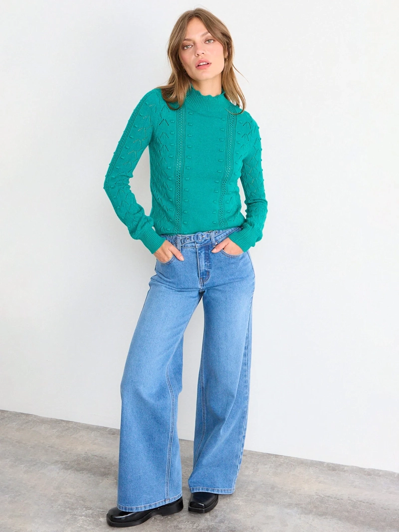 IO SWEATER MUJER IO CUELLO NUBE BÁSICO