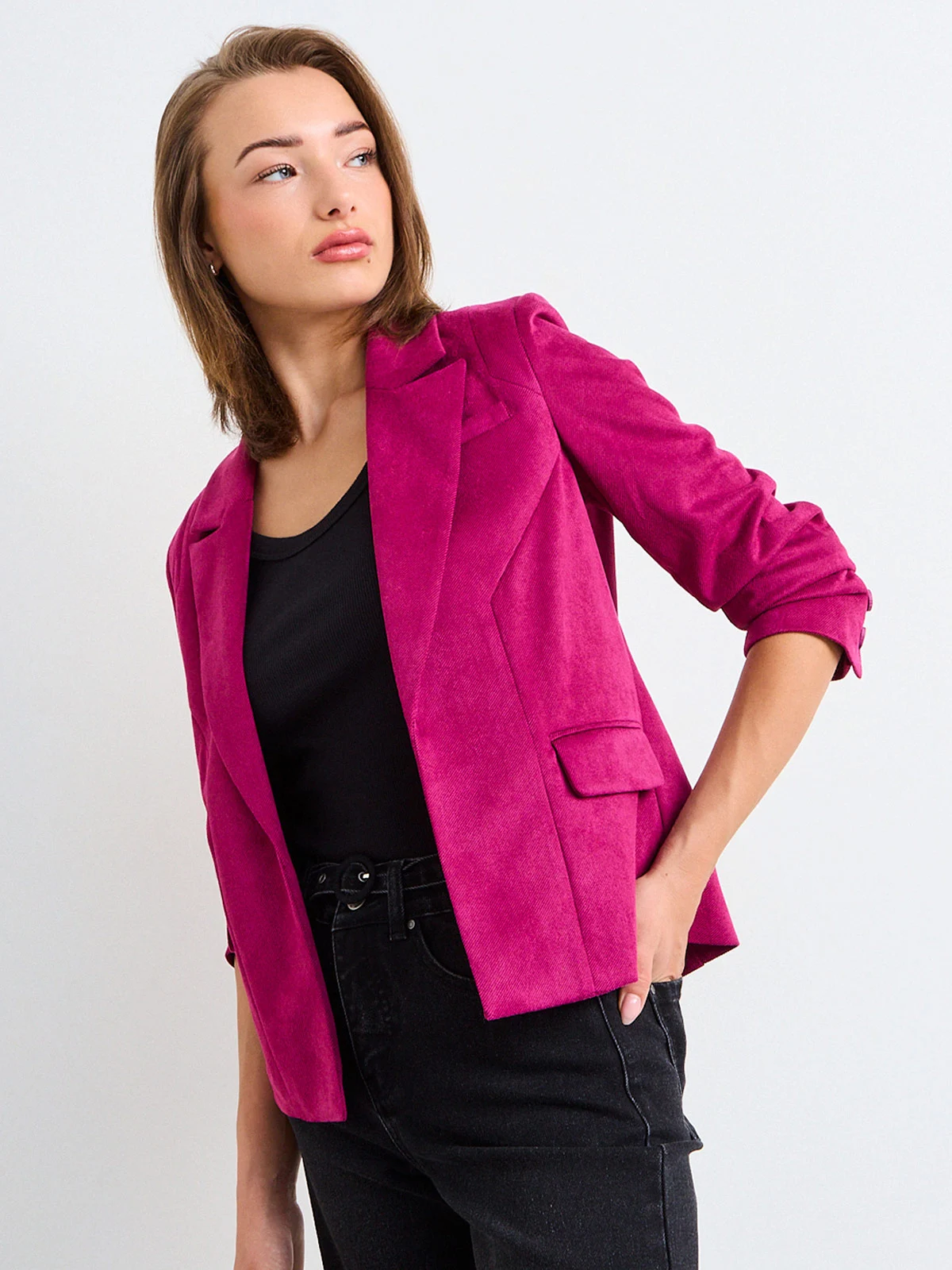 BLAZER MUJER IO BÁSICO CORTES DECORATIVOS - 3