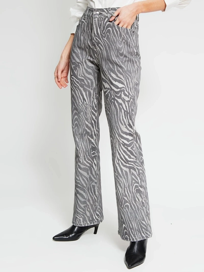 JEANS MUJER MARIA CHER X MARQUIS ALGODÓN RECTO ANIMAL PRINT - 3
