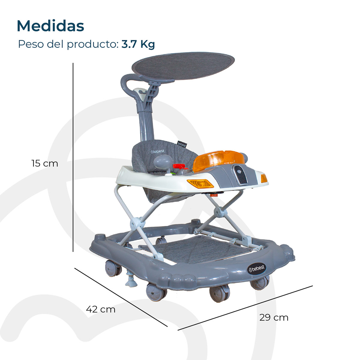 ANDADOR BEBESIT DISCOVER & PLA GRIS - 6