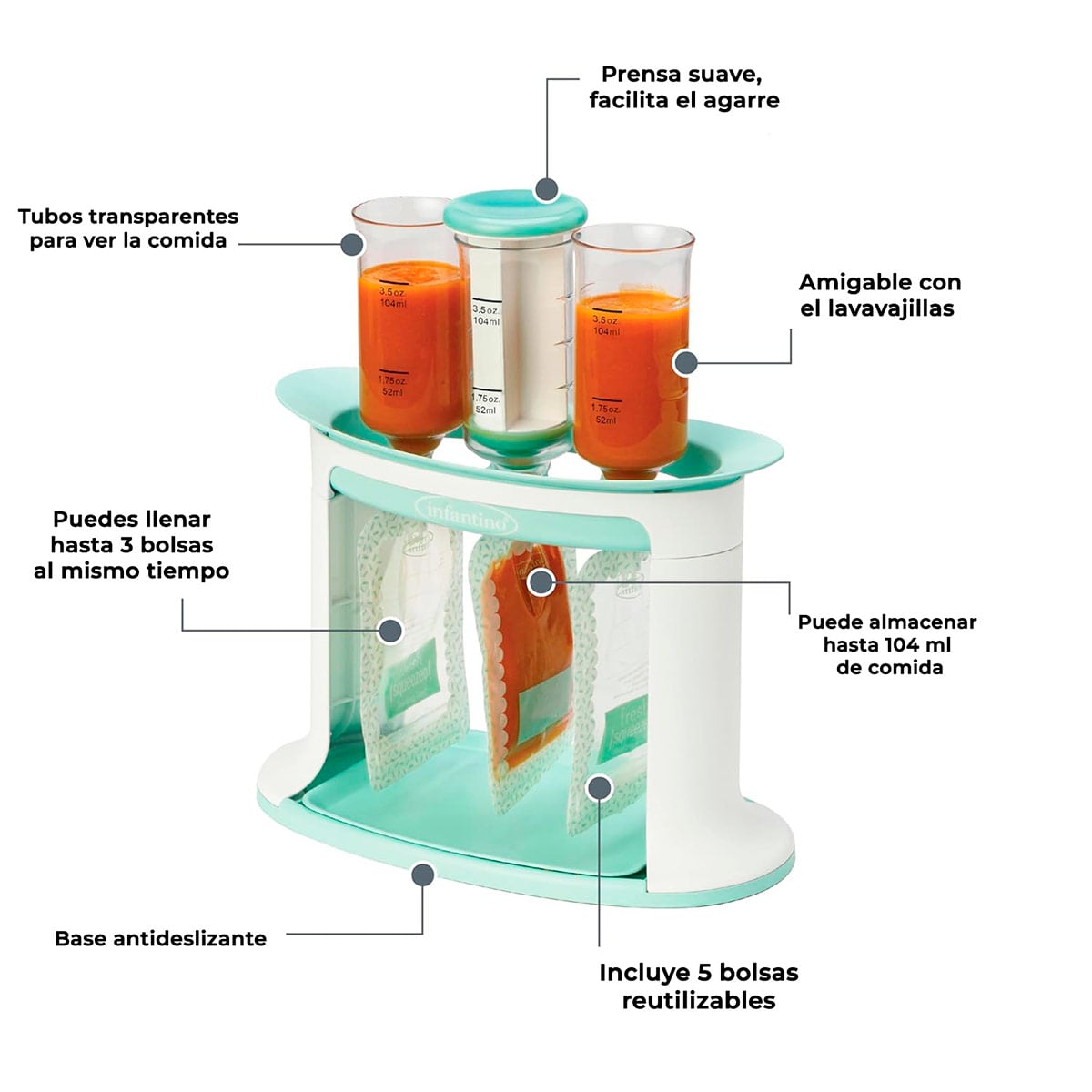 PROCESADOR DE ALIMENTOS INFANTINO SQUEEZE S - 3