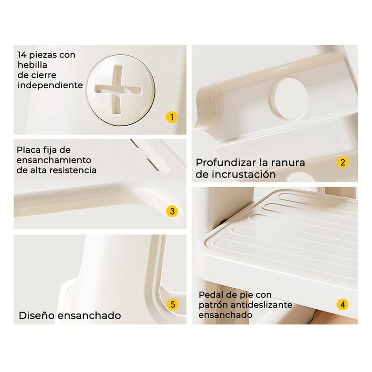 SILLA DE COMER BEBESIT TIDY FEED BLANCO - 4