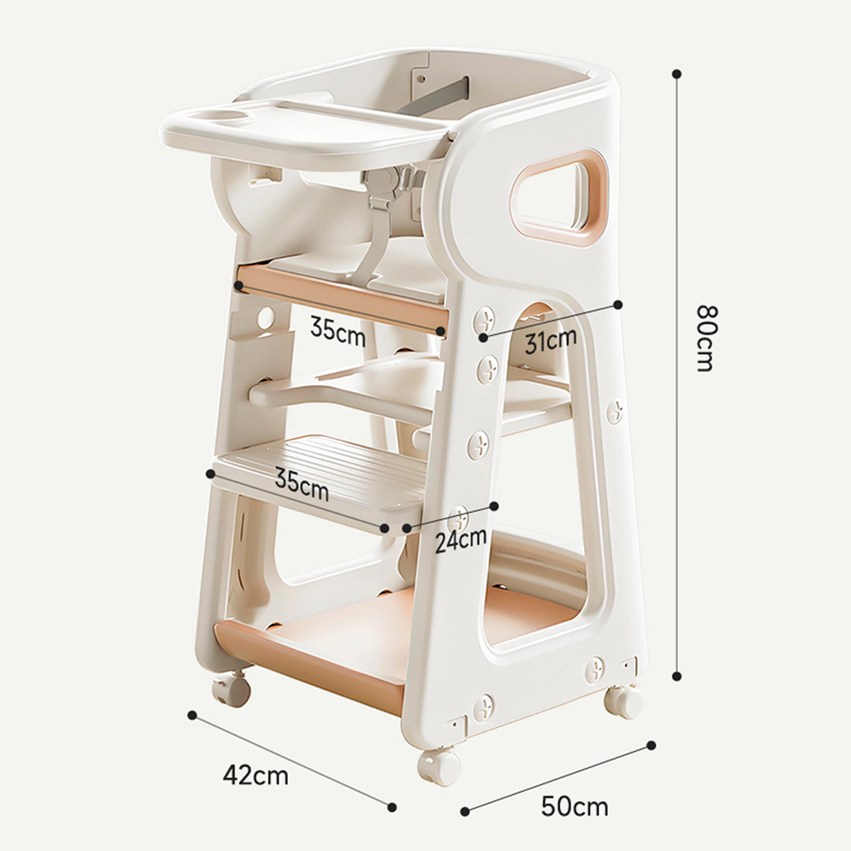 SILLA DE COMER BEBESIT TIDY FEED BLANCO - 6