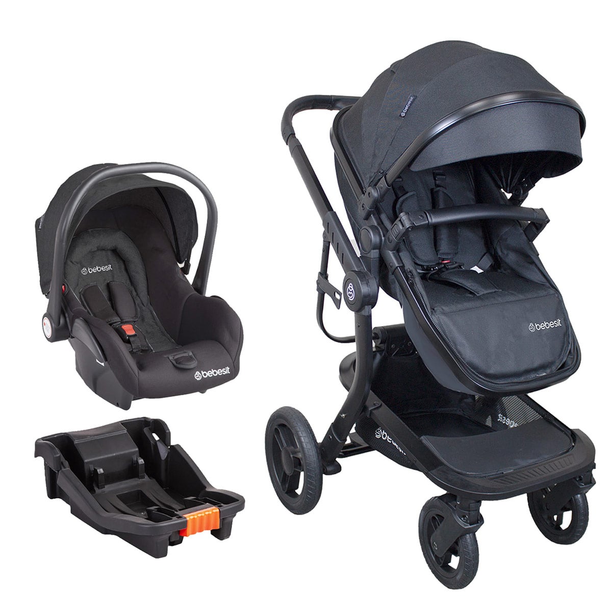 COCHE TRAVEL SYSTEM BEBESIT TAURUS NEGRO - 1