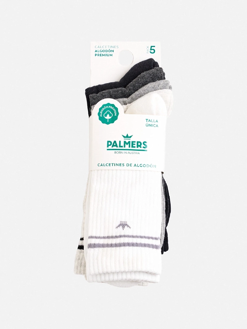 CALCETINES PALMERS PACK X5 ALGODÓN LARGO - 4