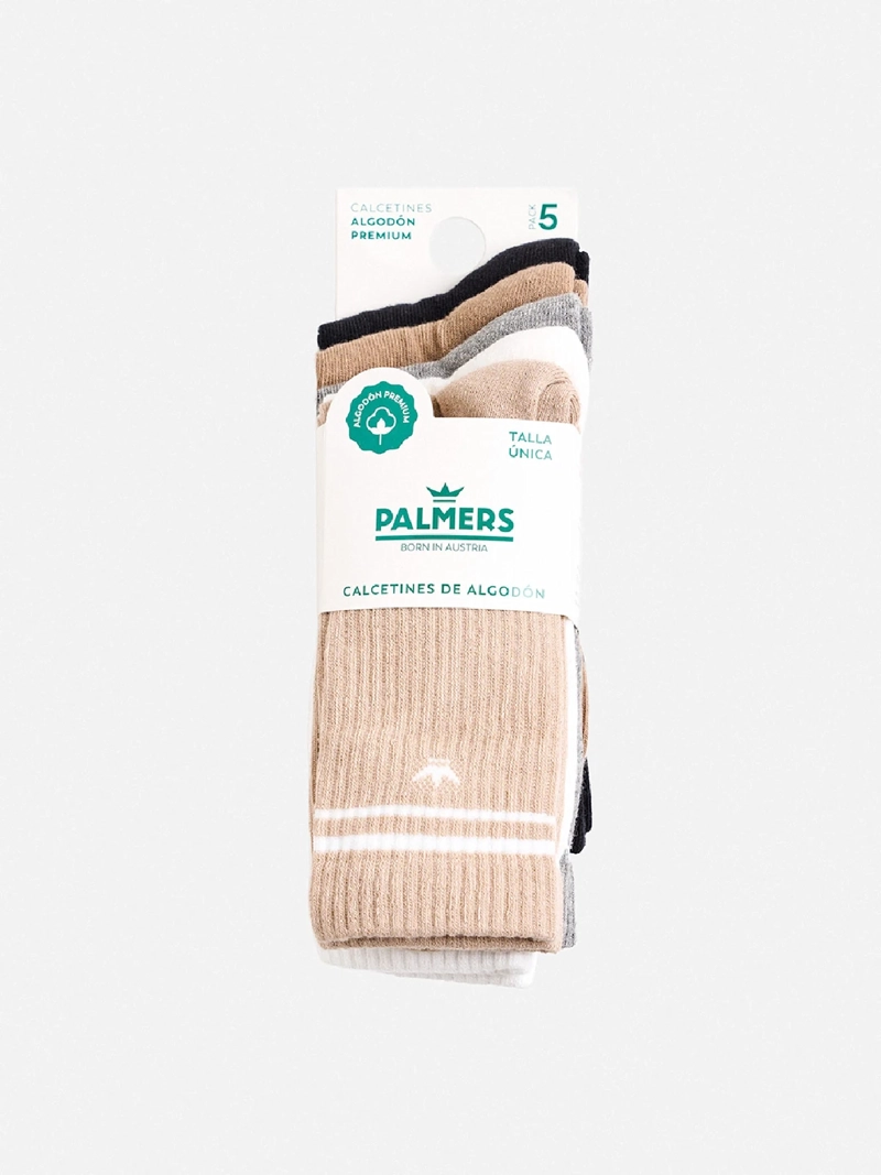 CALCETINES PALMERS PACK X5 ALGODÓN LARGO - 4