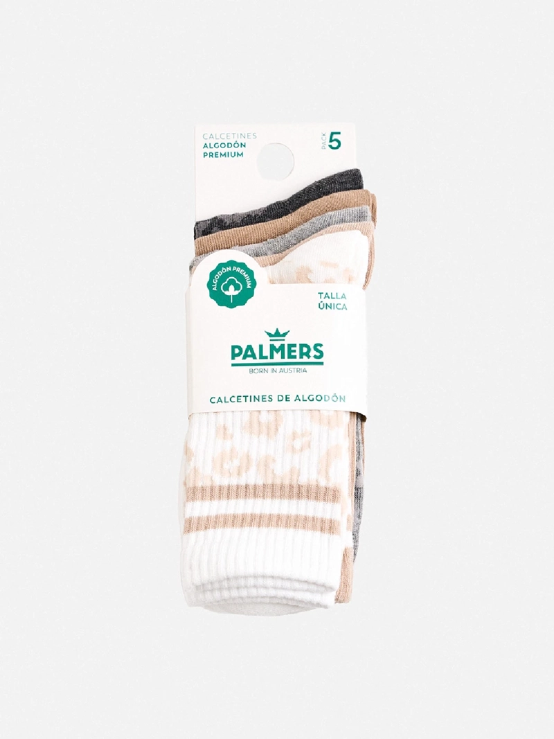 CALCETINES PALMERS PACK X5 ALGODÓN LARGO - 4