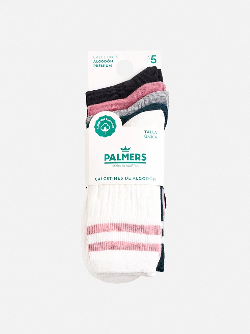 CALCETINES PALMERS PACK X5 ALGODÓN LARGO - 4