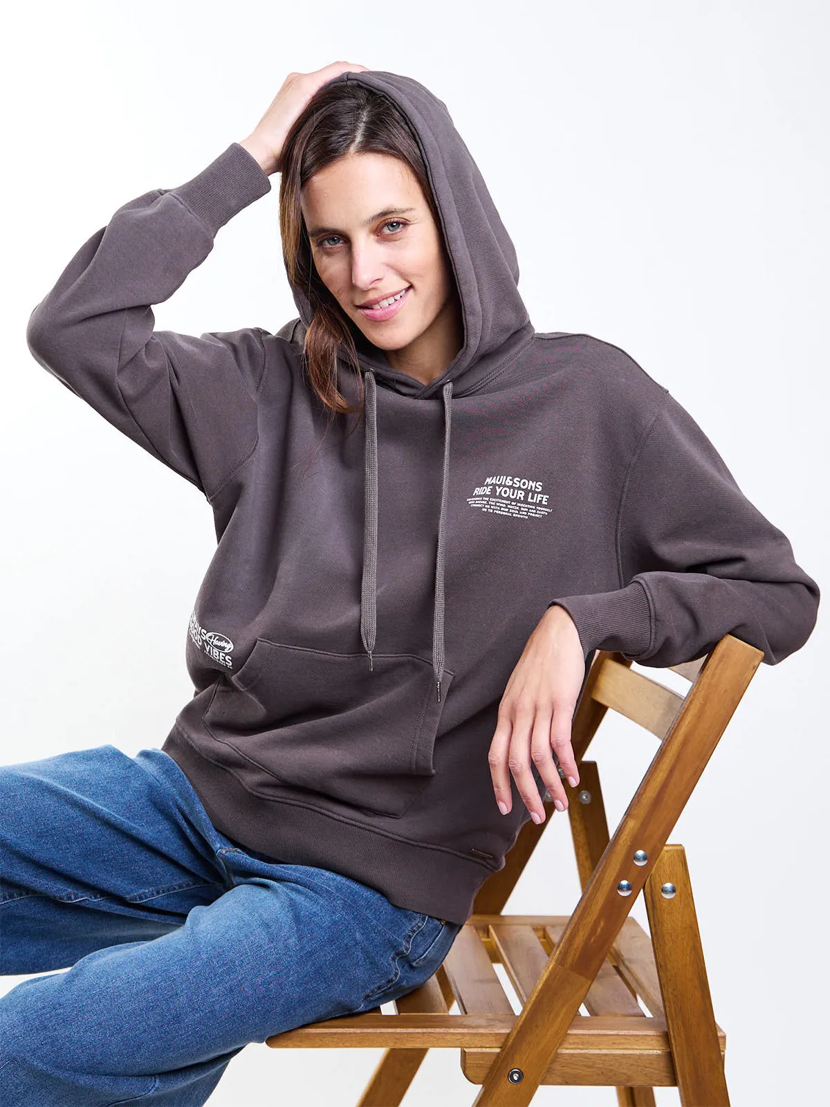 MAUI & SONS POLERÓN MUJER MAUI AND SONS ALGODÓN CANGURO