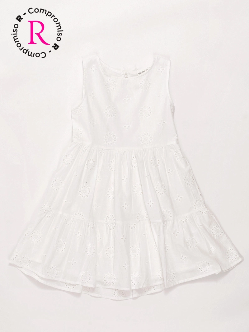 VESTIDO NIÑA HARVEST ALGODÓN BRODERIE - 3