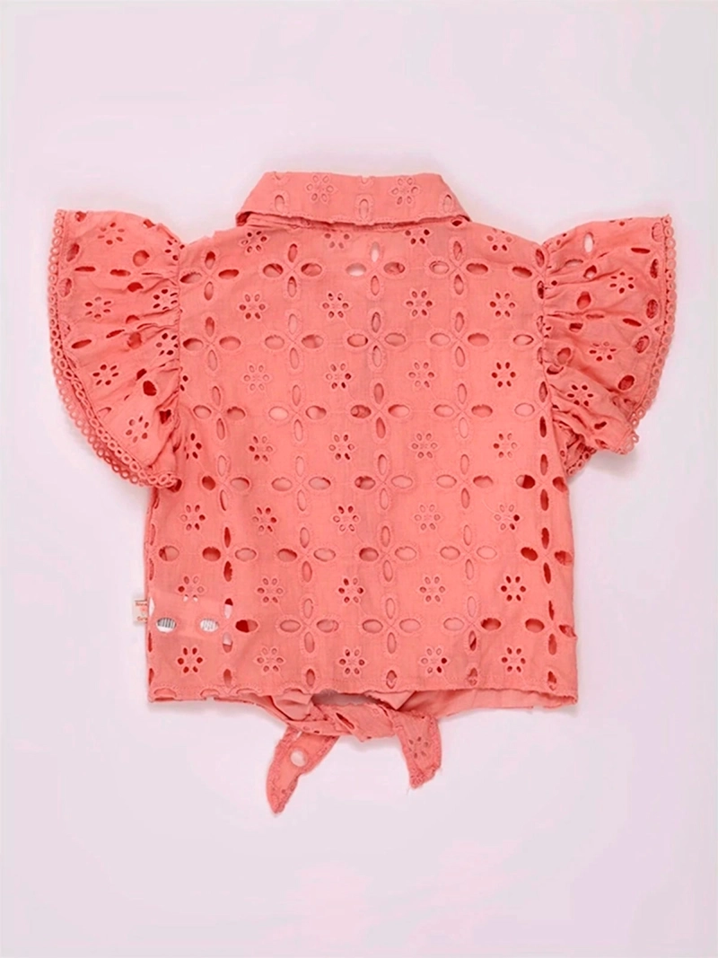 BLUSA NIÑA HARVEST ALGODÓN MANGA CORTA BRODERIE - 4