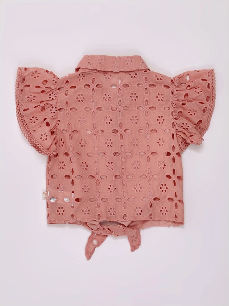 BLUSA NIÑA HARVEST ALGODÓN MANGA CORTA BRODERIE - 2
