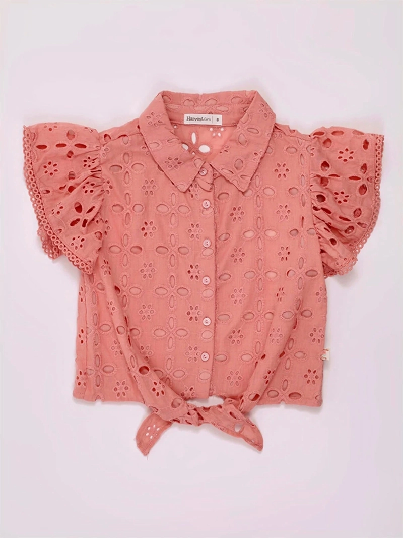 BLUSA NIÑA HARVEST ALGODÓN MANGA CORTA BRODERIE - 3