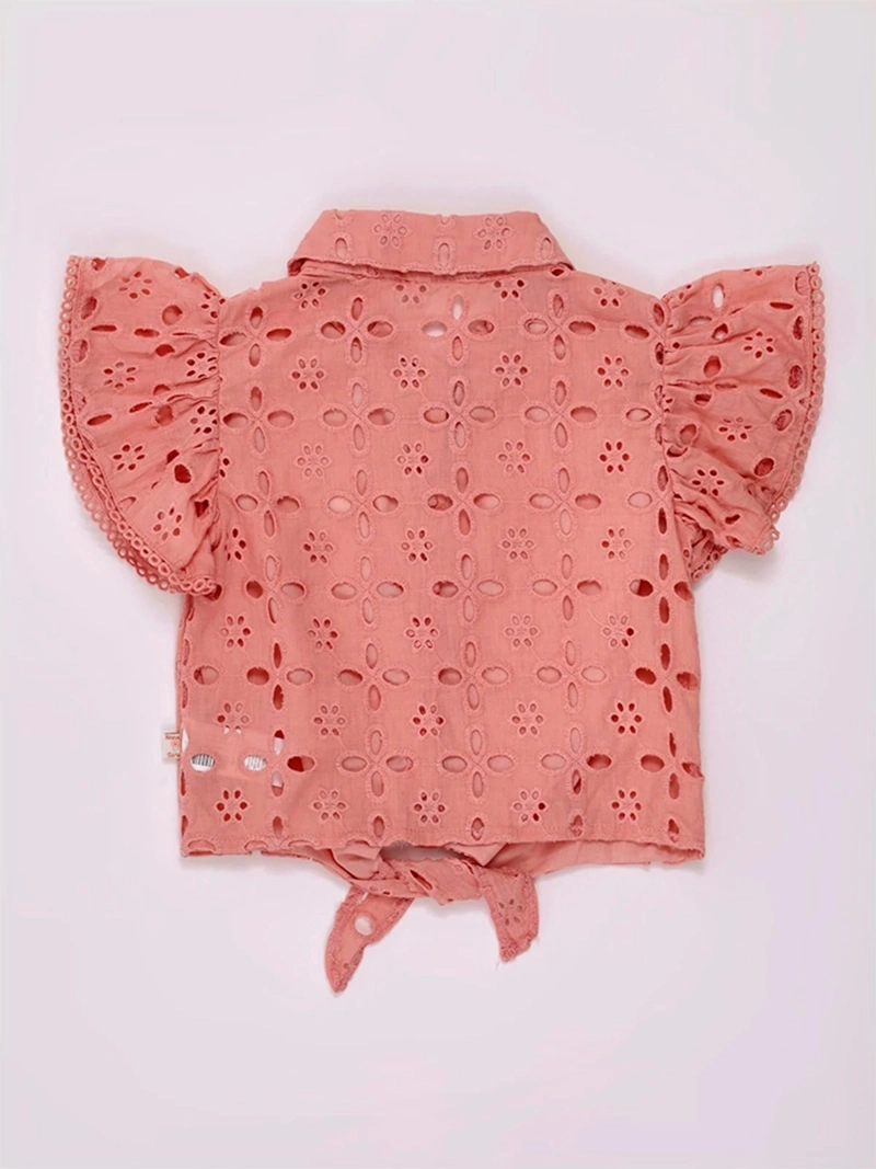 BLUSA NIÑA HARVEST ALGODÓN MANGA CORTA BRODERIE - 4