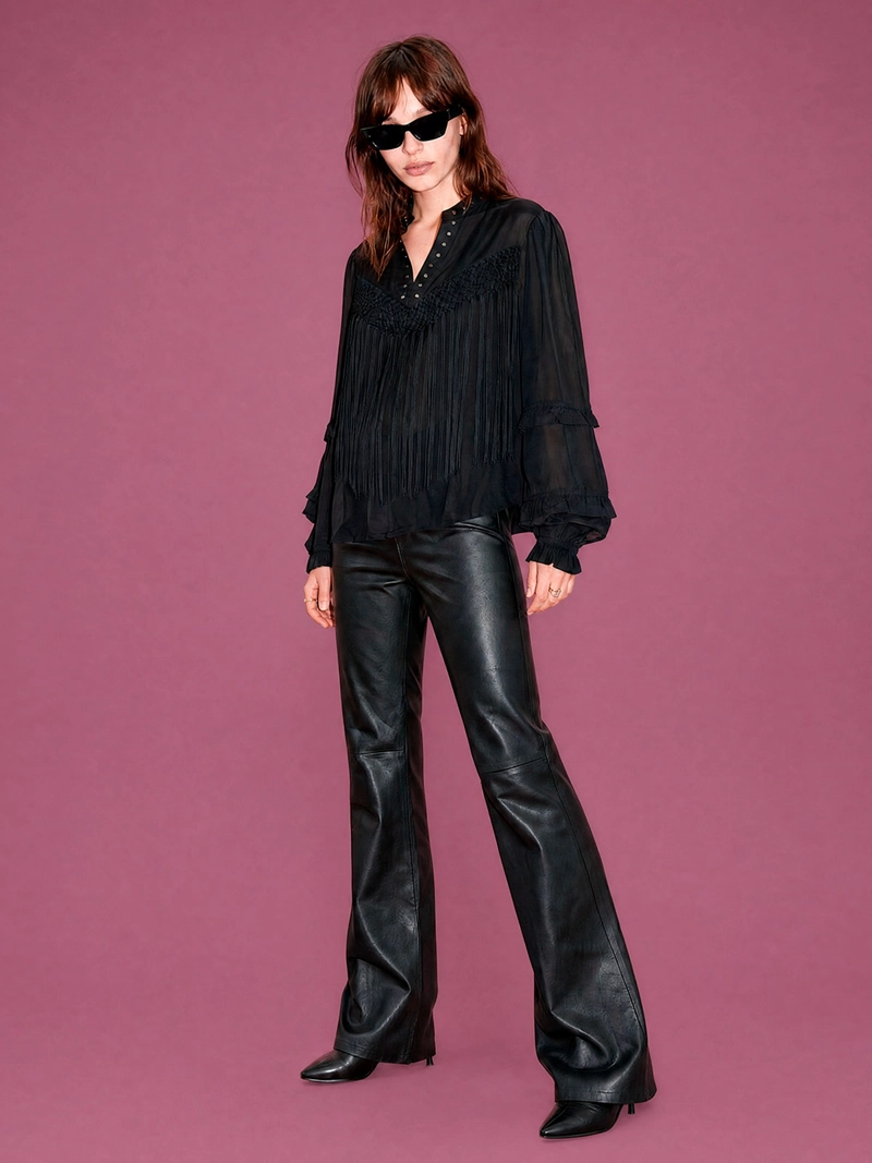 BLUSA MUJER MARIA CHER X MARQUIS ESCOTE EN V ROMÁNTICA - 1