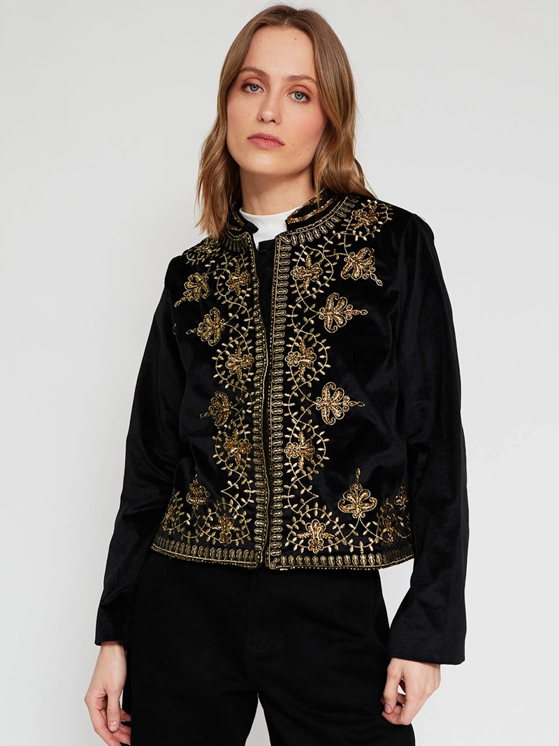 CHAQUETA MUJER MARQUIS ALGODÓN VELVET TEJIDA - 2