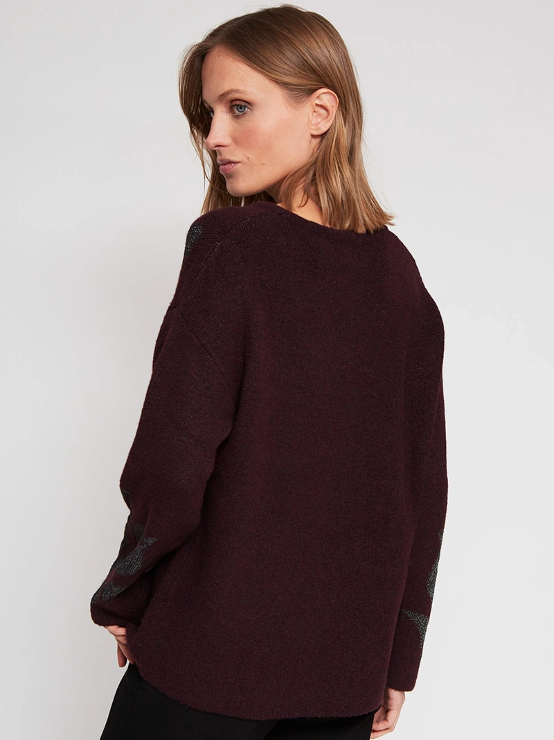 SWEATER MUJER CACHAREL CUELLO EN V MANGA LARGA - 3