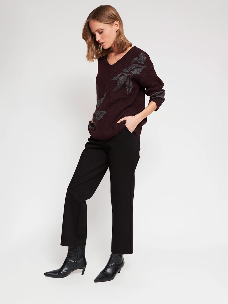 SWEATER MUJER CACHAREL CUELLO EN V MANGA LARGA - 5