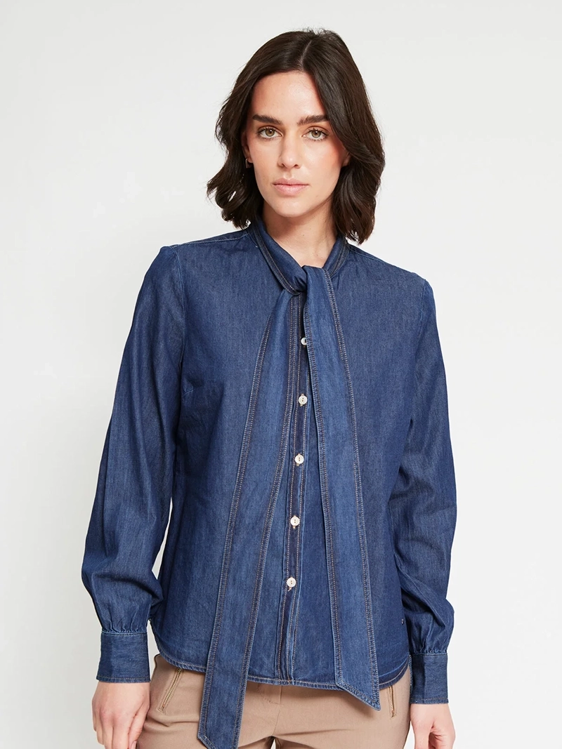 BLUSA MUJER CACHAREL ALGODÓN MANGA LARGA - 2