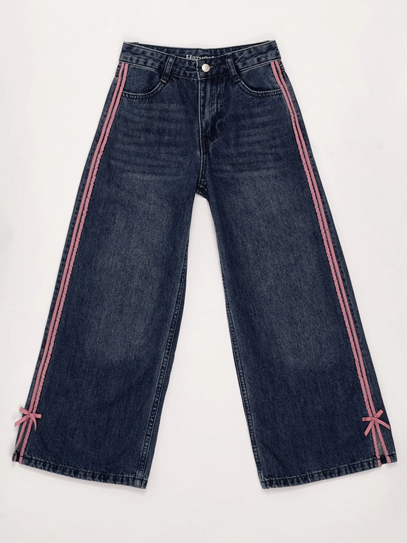 JEANS NIÑA HARVEST ALGODÓN WIDE RECTO CINTA - 3