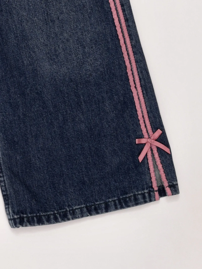 JEANS NIÑA HARVEST ALGODÓN WIDE RECTO CINTA - 5
