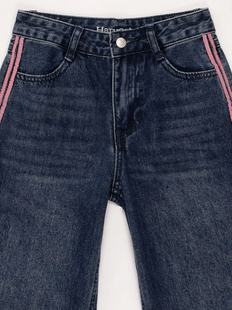 JEANS NIÑA HARVEST ALGODÓN WIDE RECTO CINTA - 6