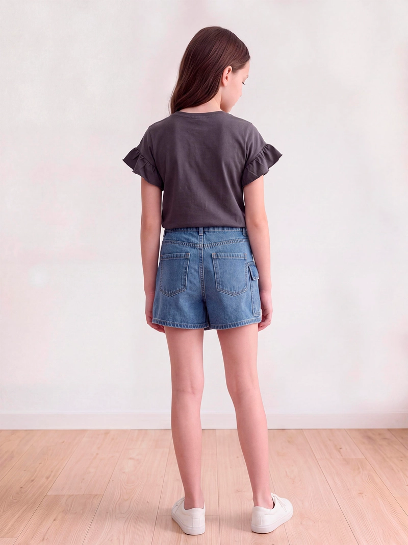 FALDA SHORT NIÑA INDEX TEEN ALGODÓN CARGO - 2