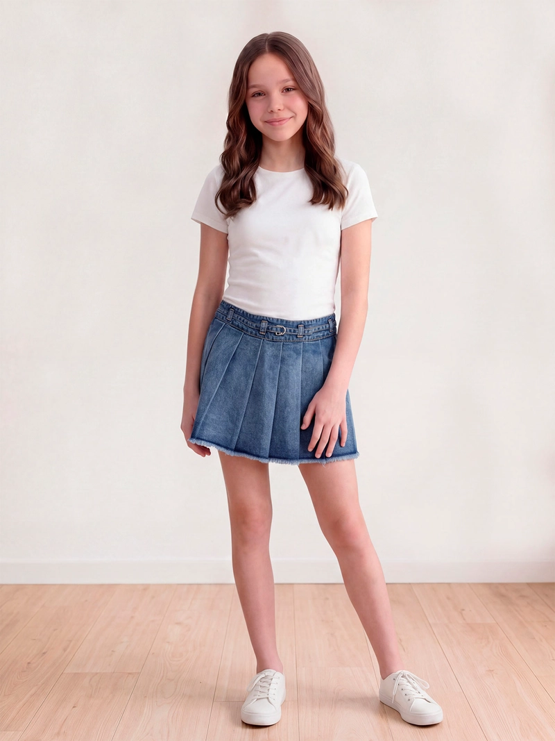 FALDA NIÑA INDEX TEEN ALGODÓN TABLAS