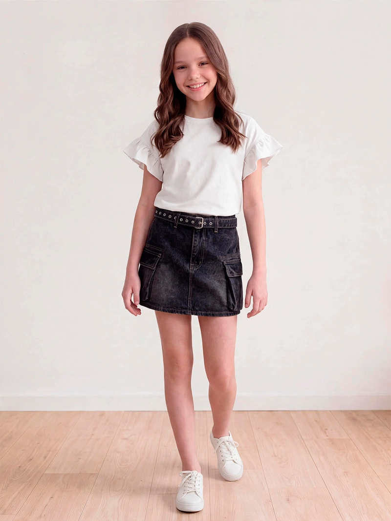 FALDA NIÑA INDEX TEEN ALGODÓN CARGO - 1