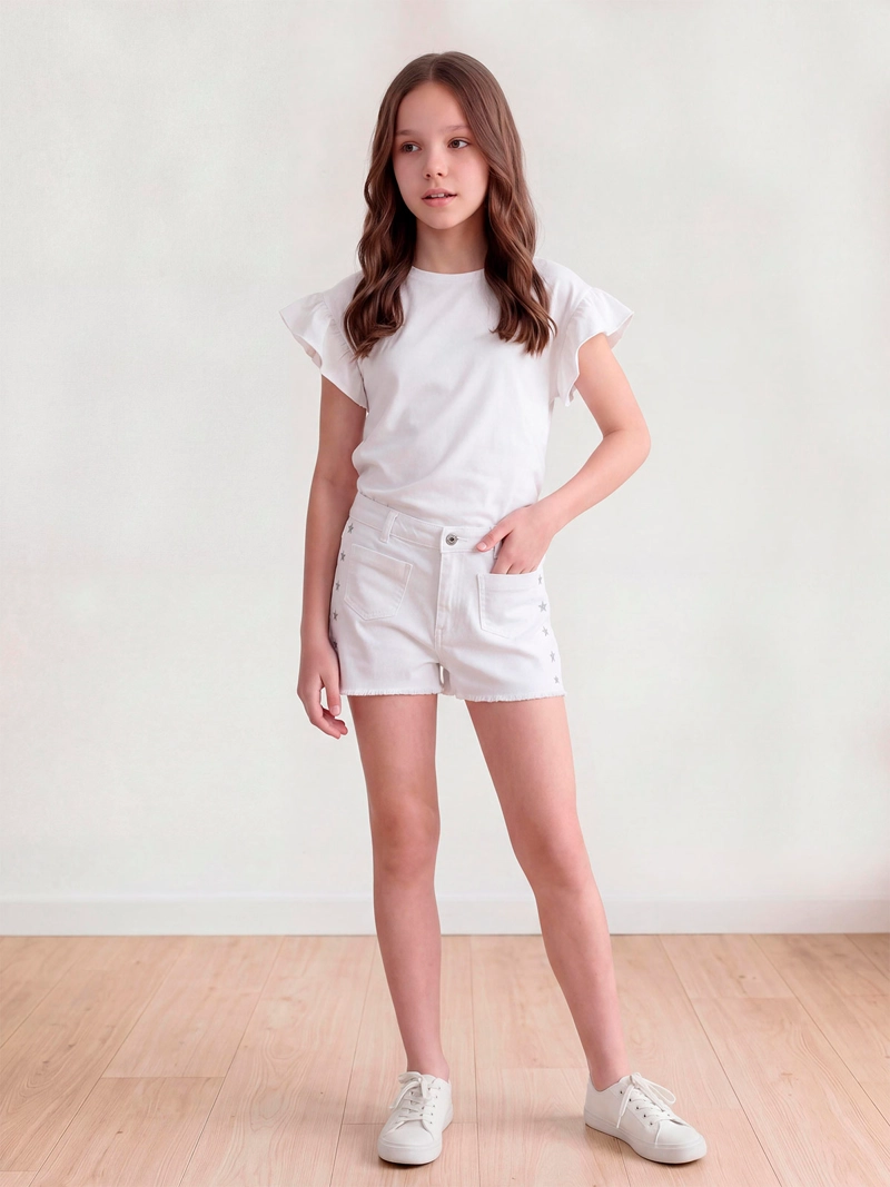 SHORT NIÑA INDEX TEEN ALGODÓN ESTRELLAS