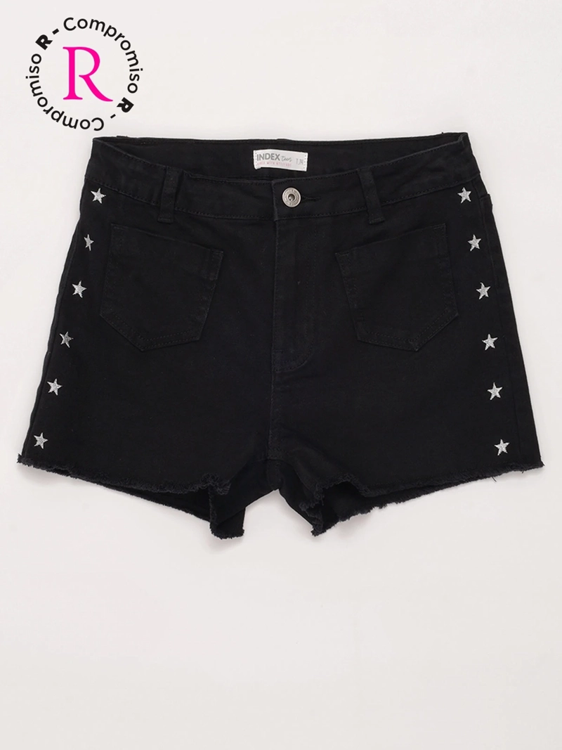 SHORT NIÑA INDEX TEEN ALGODÓN ESTRELLAS - 3