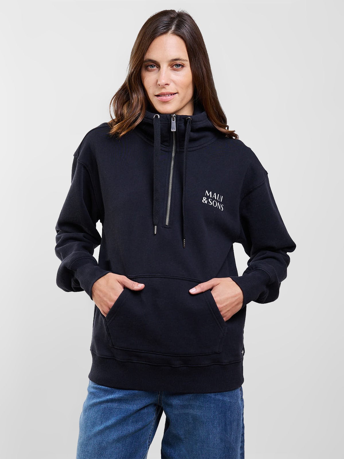 MAUI & SONS POLERÓN MUJER MAUI AND SONS ALGODÓN FULL ZIPPER