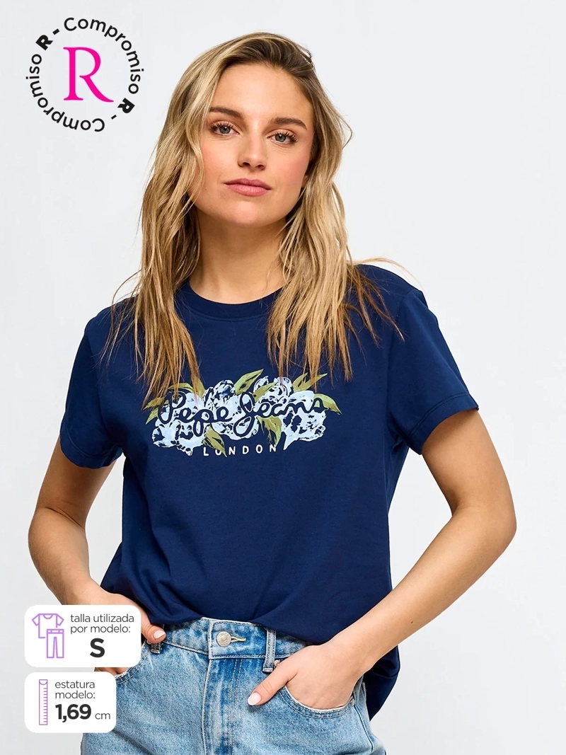 POLERA MUJER PEPE JEANS ALGODÓN PRINT - 1
